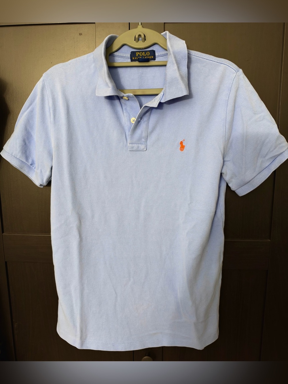 Polo by Ralph Lauren Light Blue Polo with Orange Pony Logo 14/16